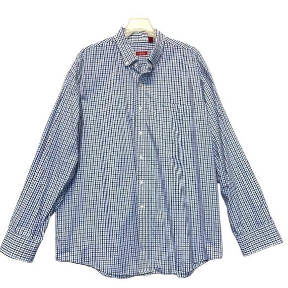 Izod Plaid Button Down Shirt long sleeve collar Men’s Size XXL - Picture 6 of 6